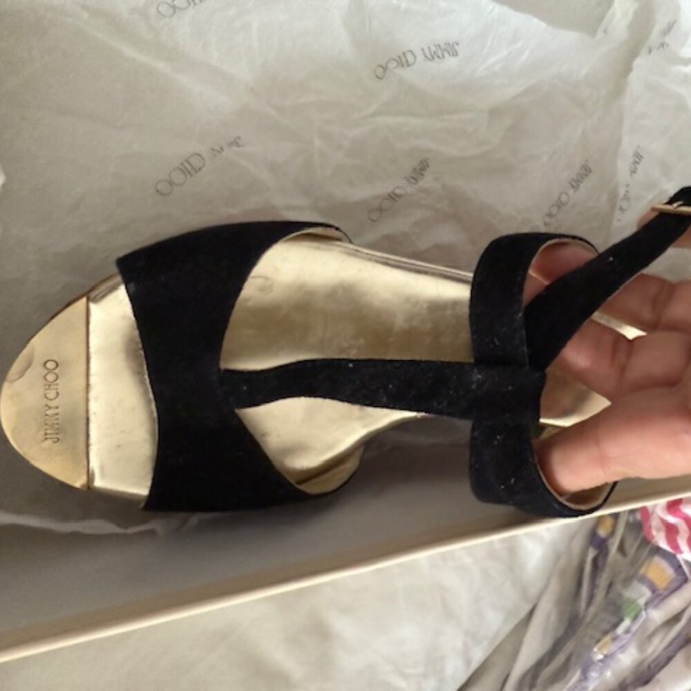 Jimmy Choo  Panther Sandals worn 2 x Size 38